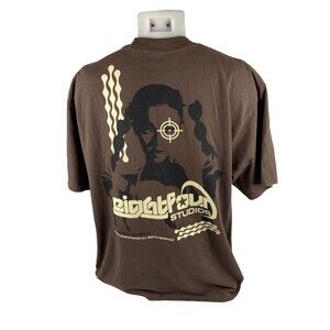 Sharpshooter Men Large T Shirt Brown Graphic Print Eight Four Studios Anime Game